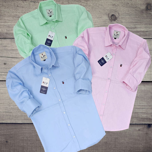 Full Sleeves Solid Shirt for Men (Multicolor, M)