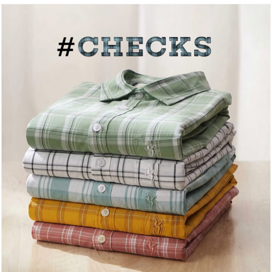 Mens check Shirts in Pack of 4